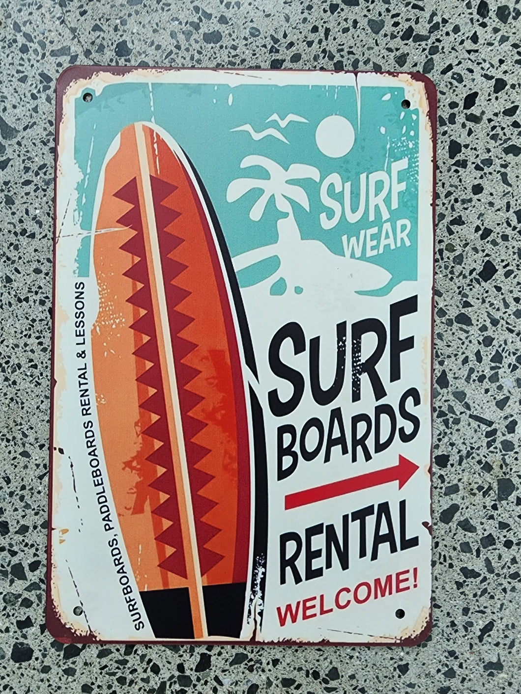 SURF TIN SIGN