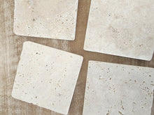 RAW TRAVERTINE COASTER SET