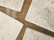 RAW TRAVERTINE COASTER SET