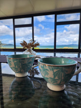 MARINE PALM TEACUP x 2