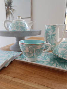 MARINE PALM TEACUP x 2